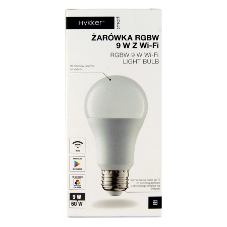 Żarówka Inteligenta LED Smart RGBW Wi-Fi 9W Kolor